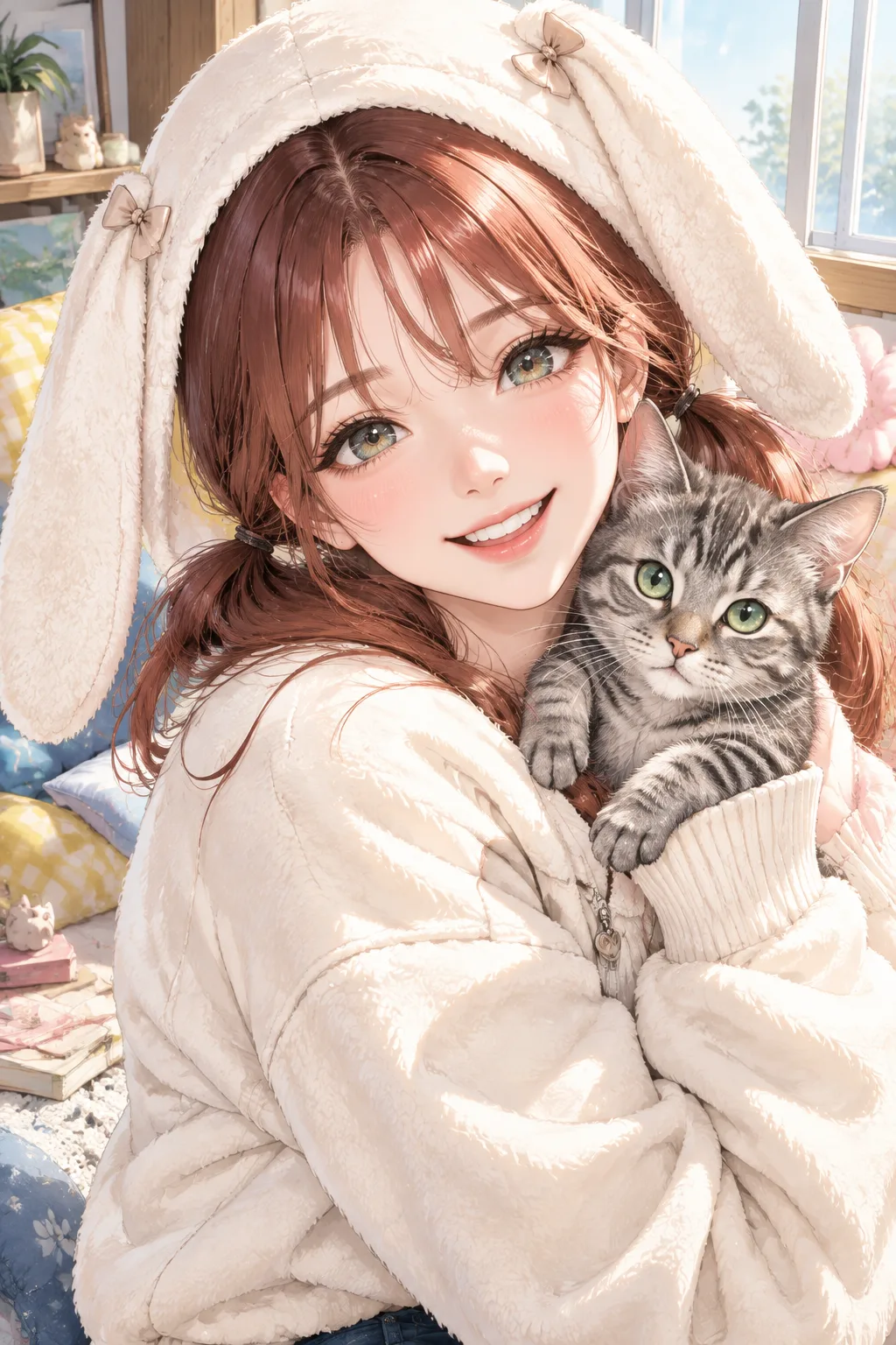 動物耳帽子のキャラクター サンプル