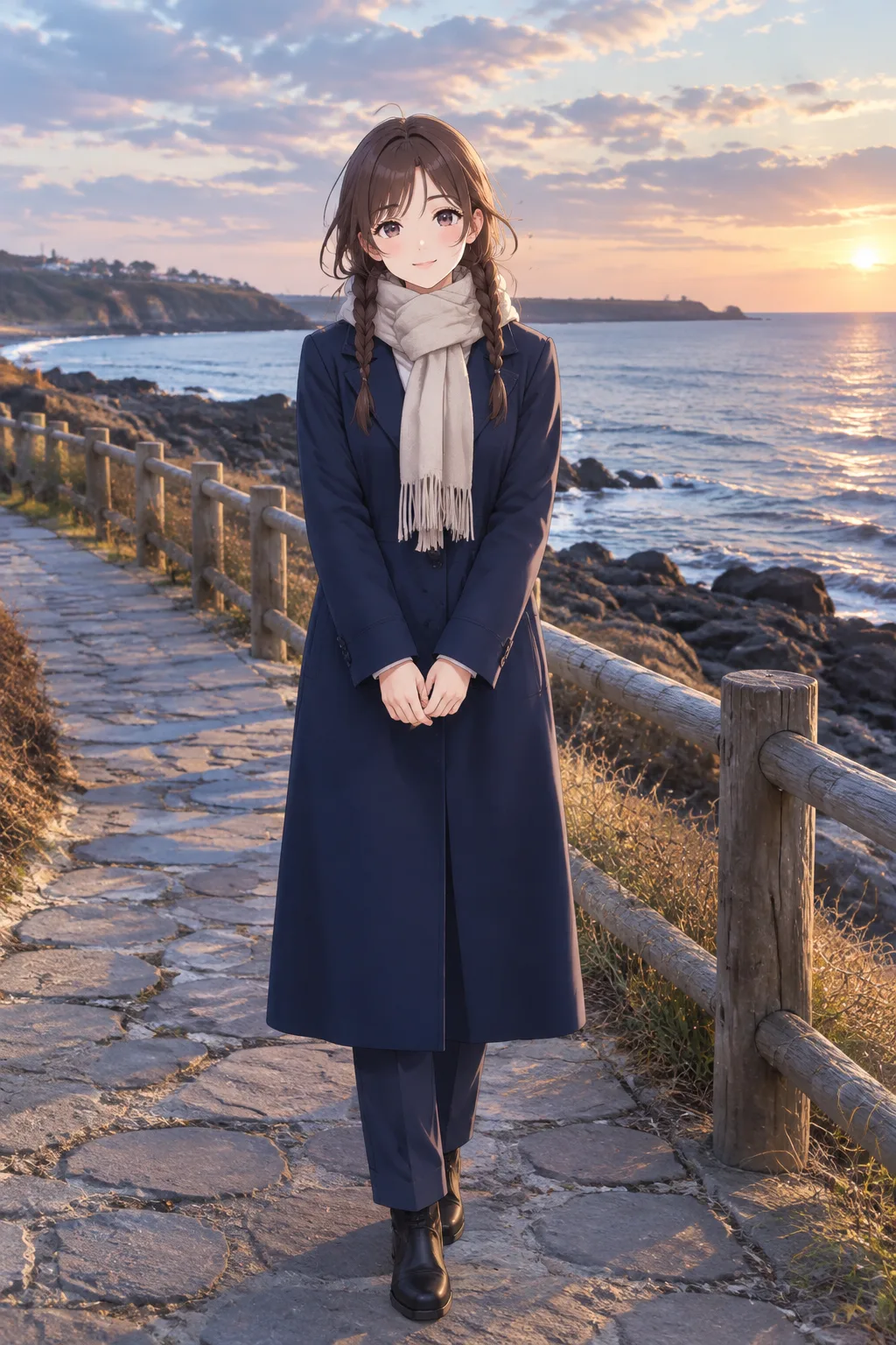 An Anime Character in My Landscape Photo — One 2D Figure in Your Travel Shot sample