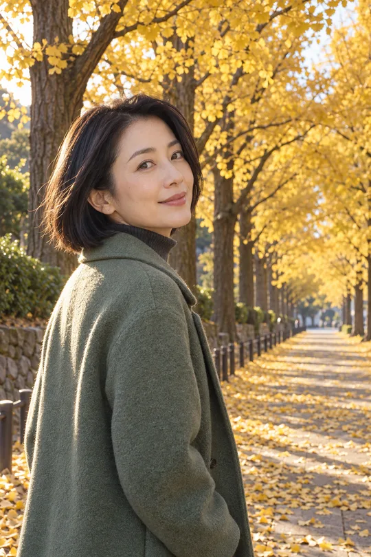 紅葉ポートレート — 自分らしさを残して秋の並木道へ