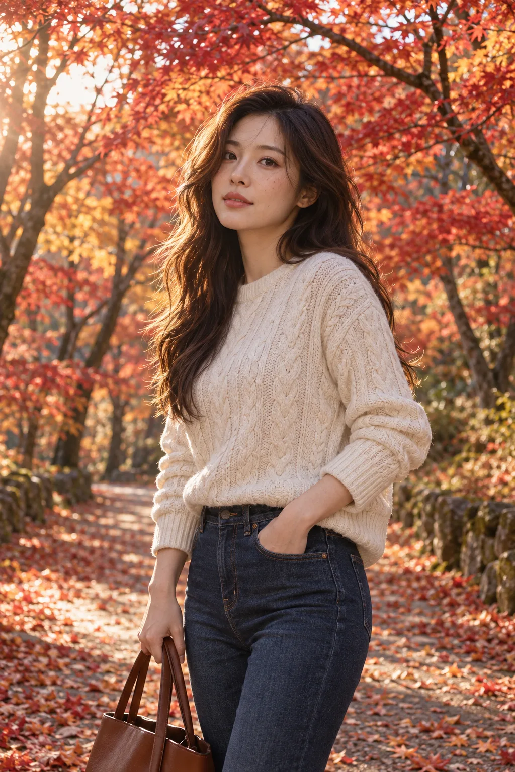 紅葉ポートレート — 自分らしさを残して秋の並木道へ サンプル