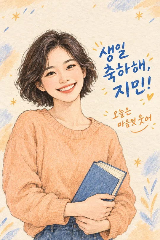 081 생일 캐리커처 카드