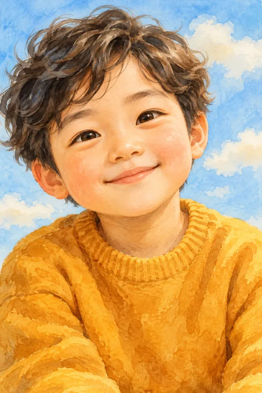 子ども写真の絵本イラスト