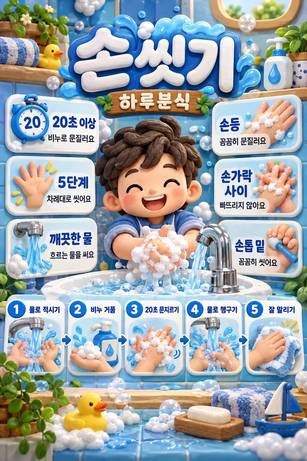 3D Clay Infographic Poster — Example 1