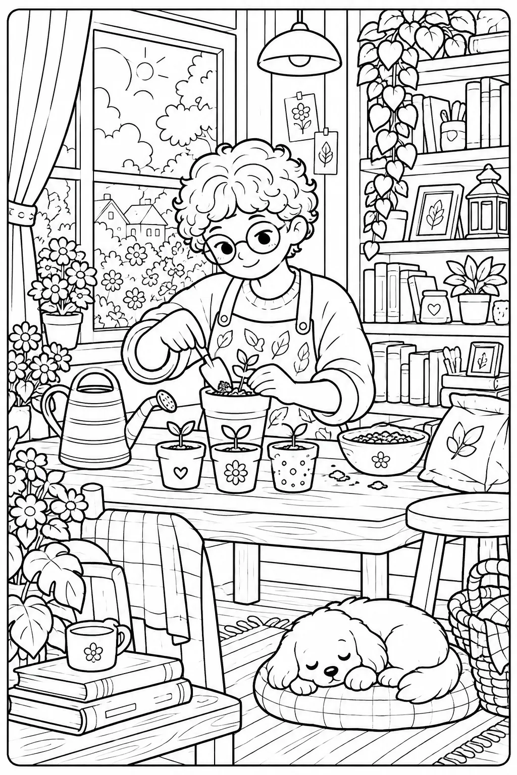 Cozy Coloring Page sample