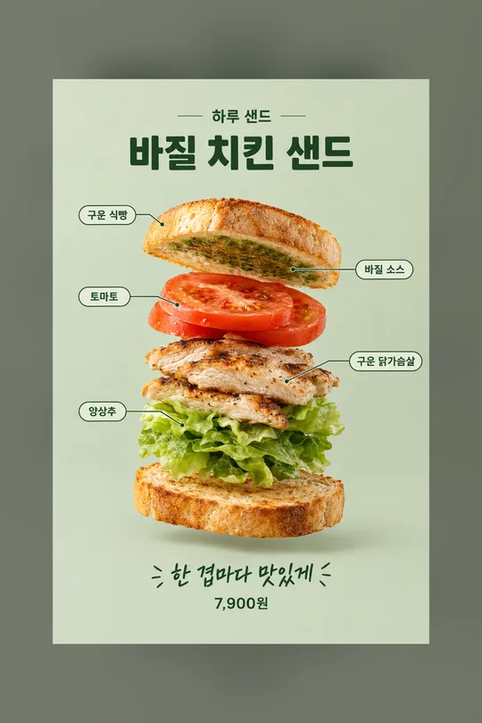 샌드위치 재료 분해