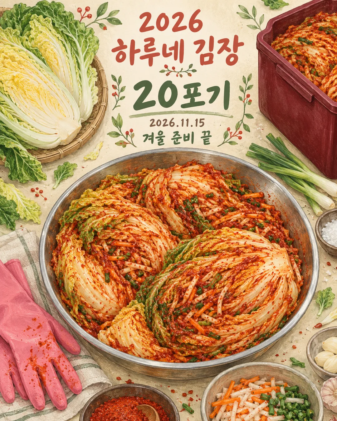 Family Kimjang Card — Save This Year's Homemade Flavor — Example 3
