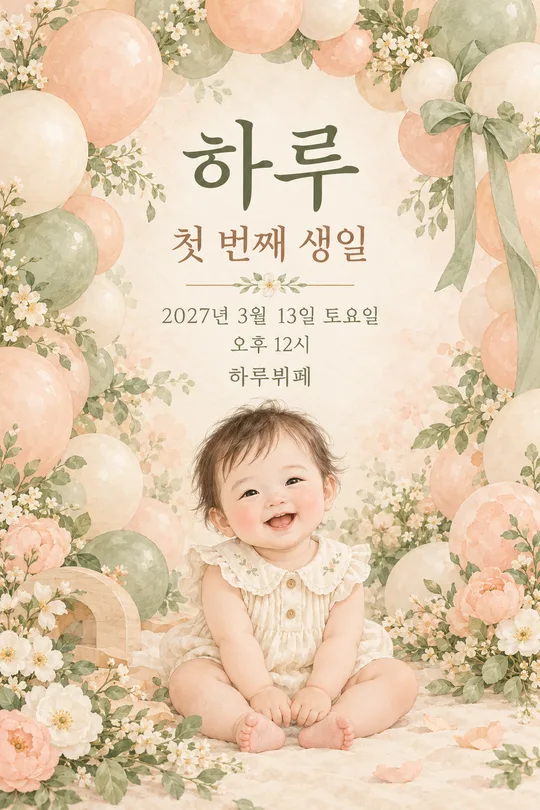 돌잔치 모바일 초대장