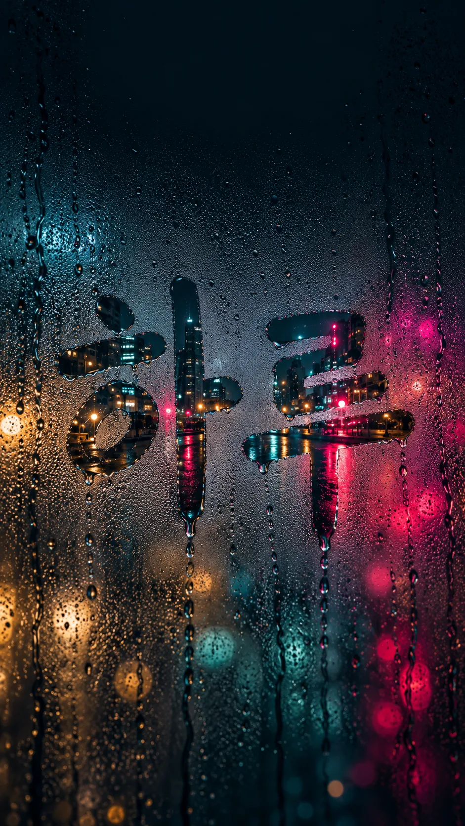 Finger-written fogged window wallpaper — Example 2