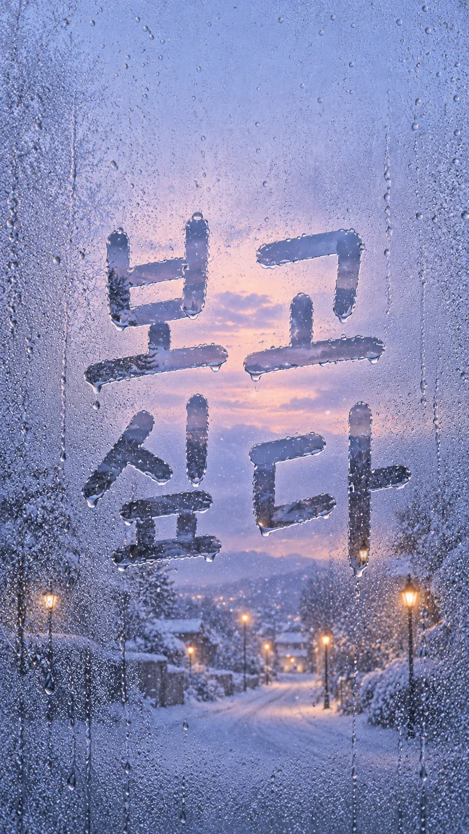 Finger-written fogged window wallpaper — Example 1