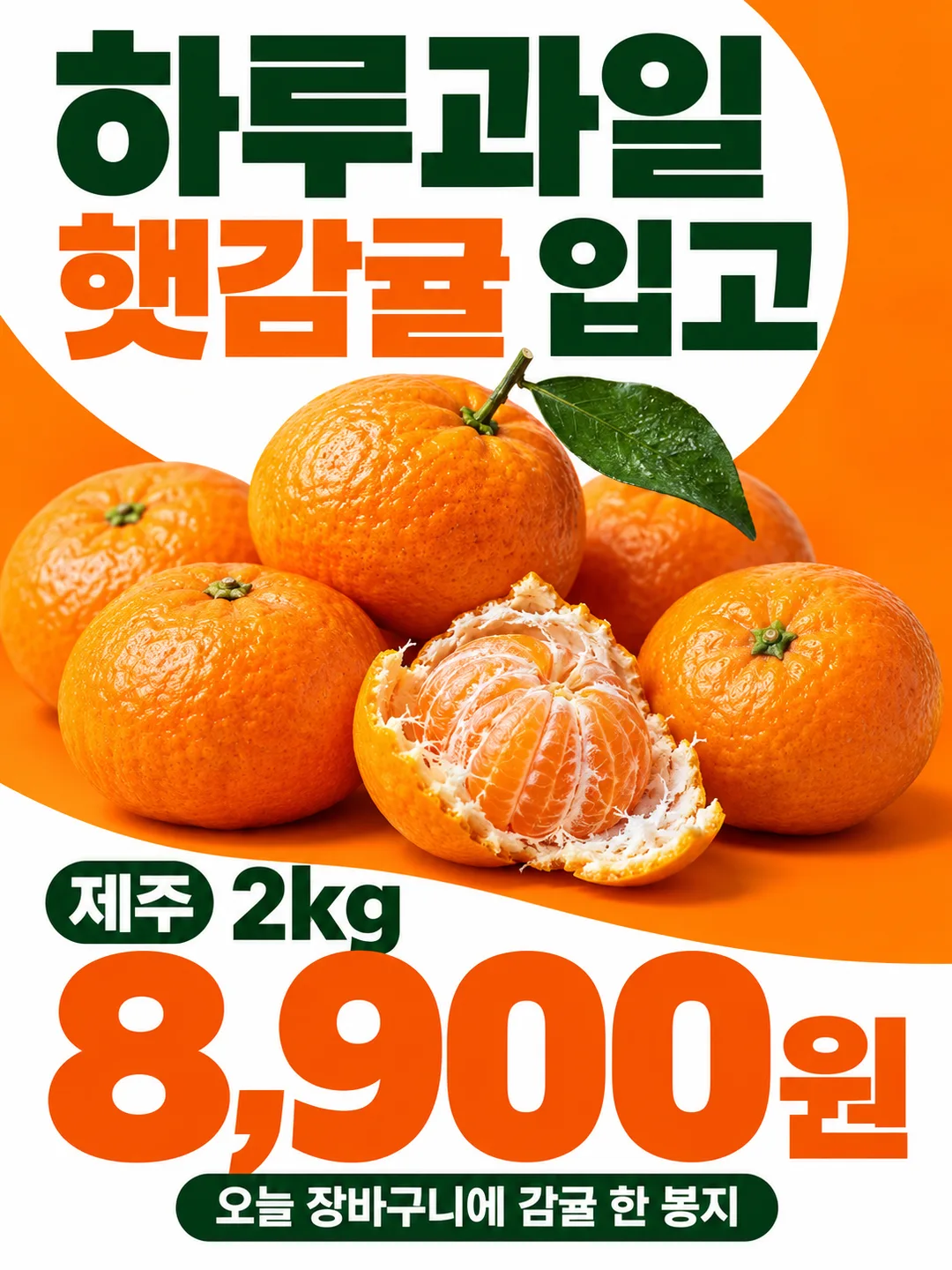 햇감귤 입고 포스터 — 예시 1
