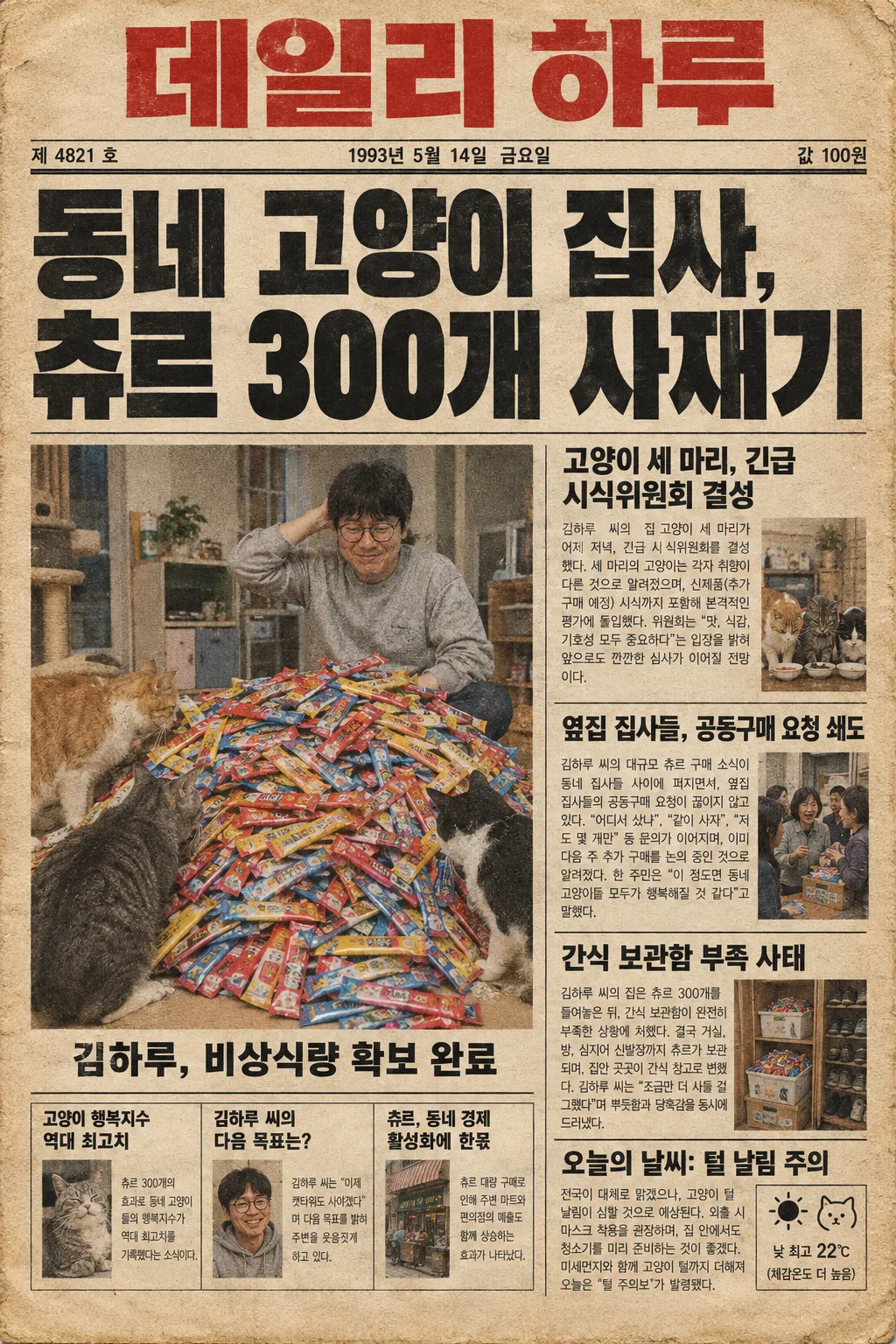 Front page me — starring on a 90s tabloid front page — Example 2