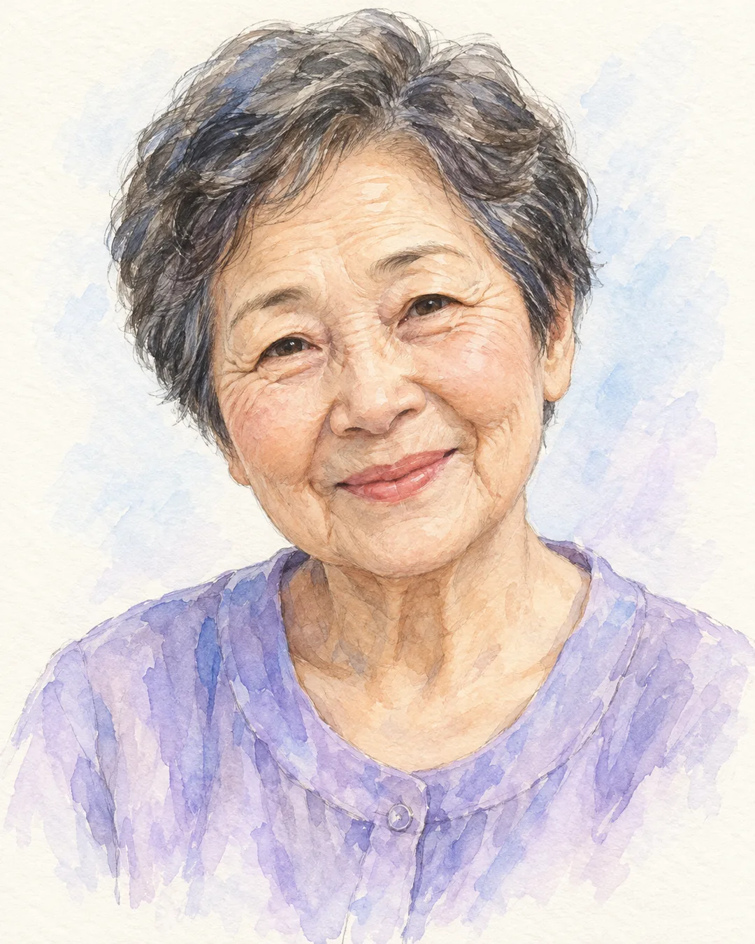 조부모 수채 초상 — 예시 3