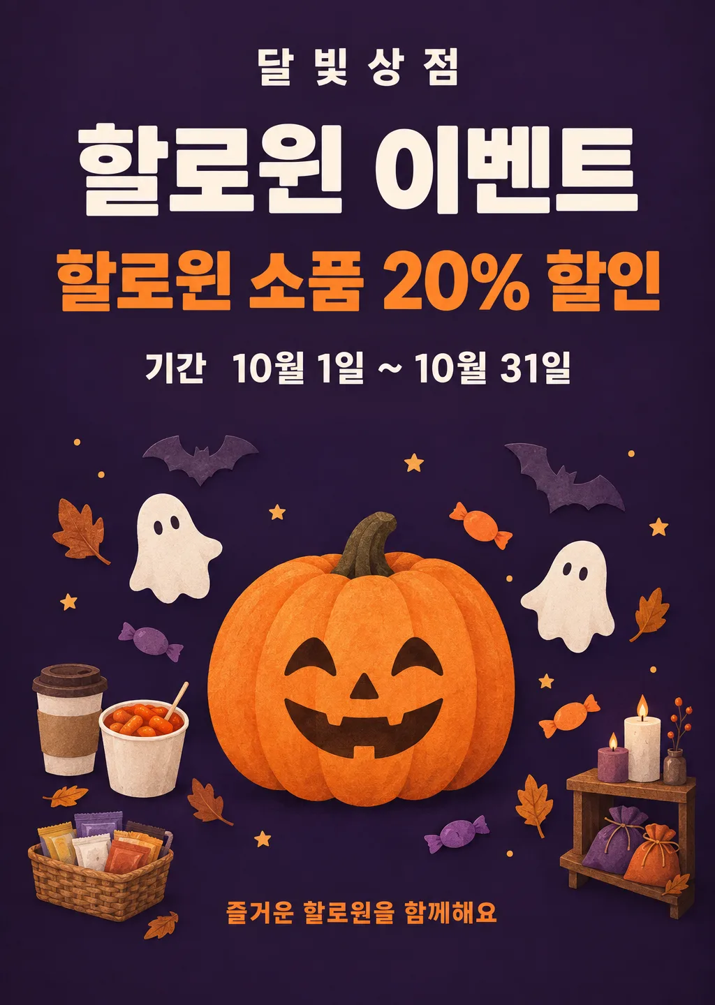 할로윈 이벤트 포스터 샘플