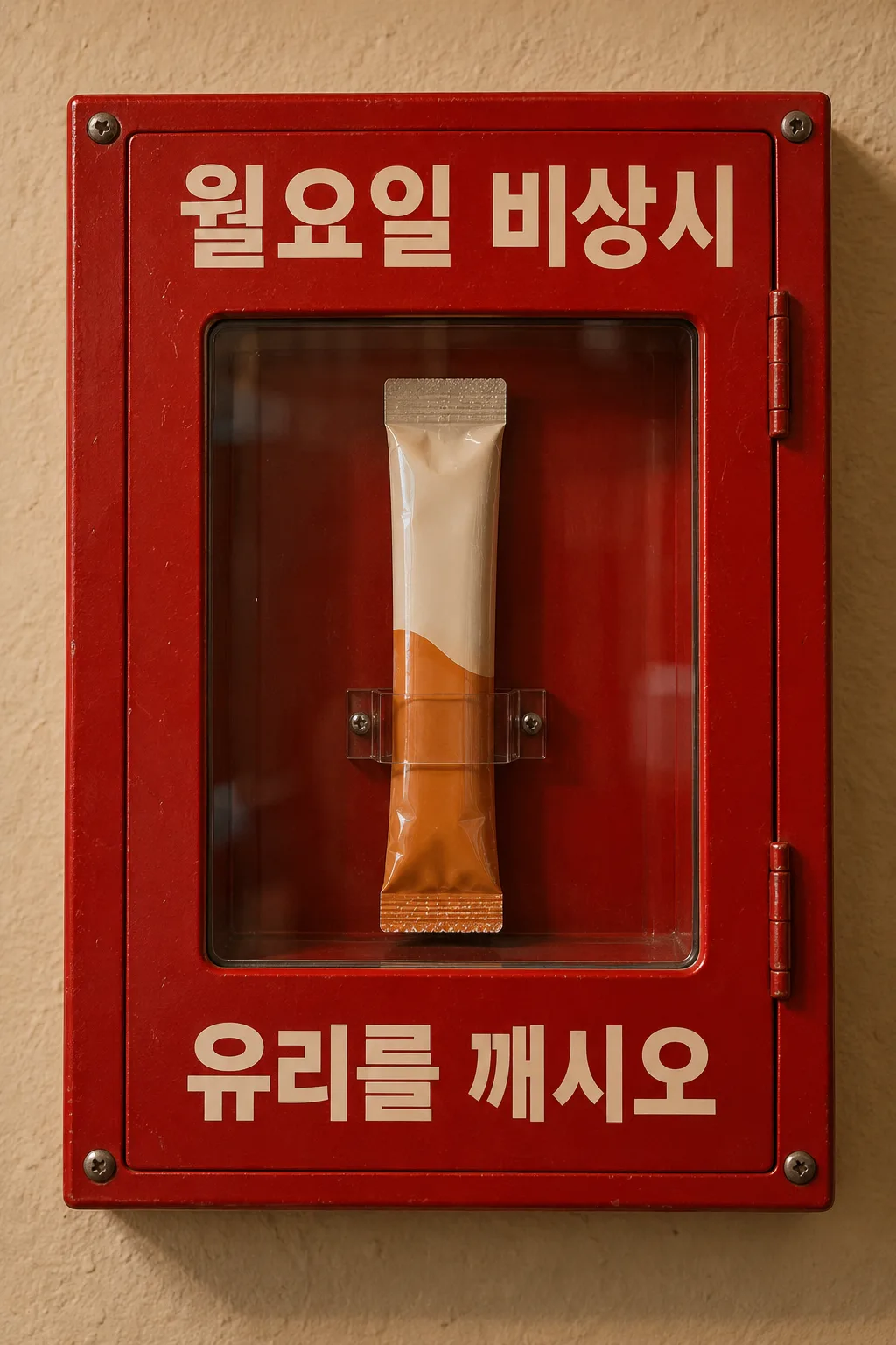 비상시 유리를 깨시오 밈 — 빨간 비상 상자 속 나만의 구원템 사진 샘플