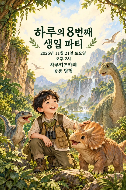 키즈 생일 파티 초대장