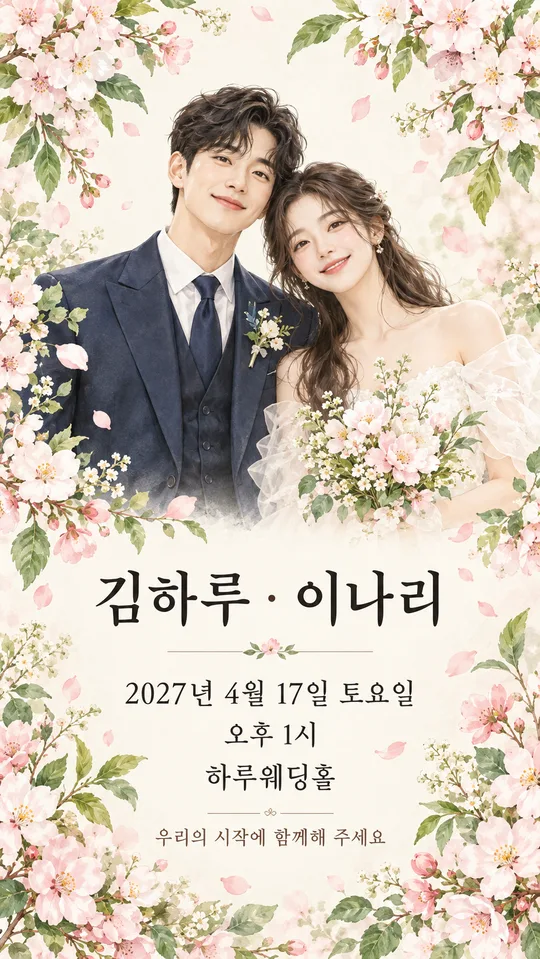 모바일 청첩장 표지