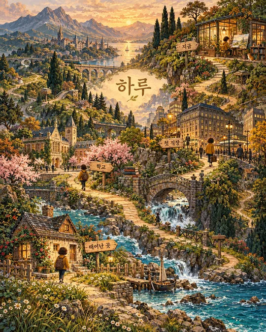 人生の旅マップ — 分かれ道を一枚の絵に