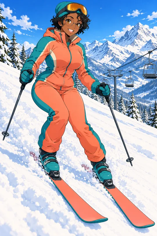 自分の写真を雪山イラストに