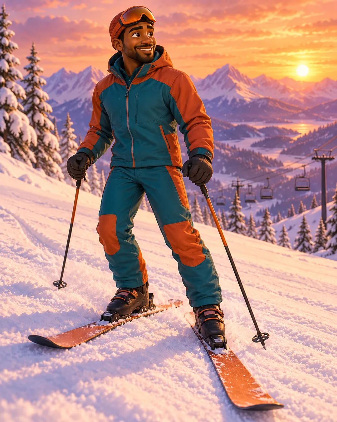 My Photo on a Snowy Slope — Example 3