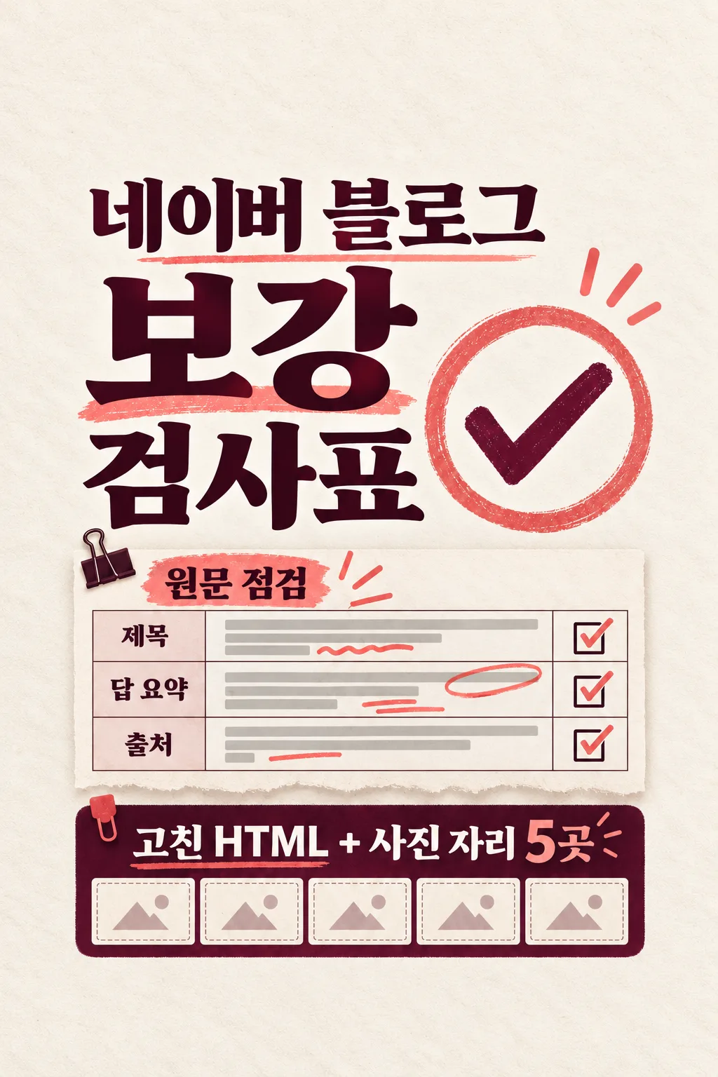 Naver Blog Post Enhancement and Rewriting — 100-Point Inspection Table and Revised HTML Body sample