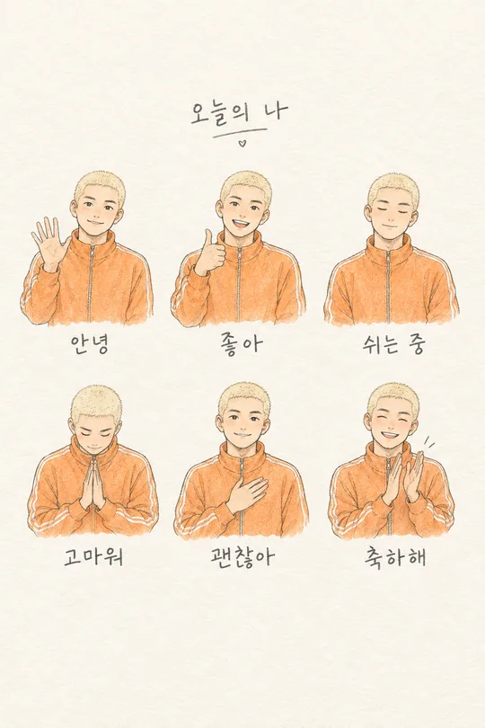 내 사진 펜 수채 스티커