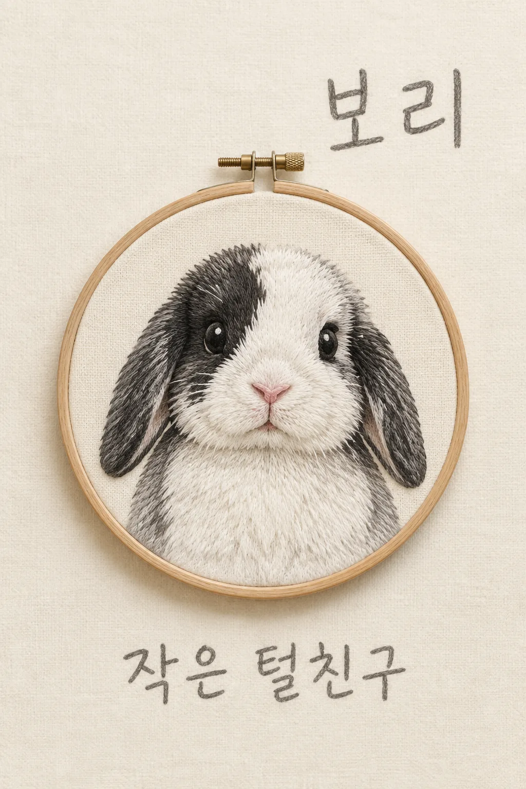ペットの刺繍肖像 サンプル