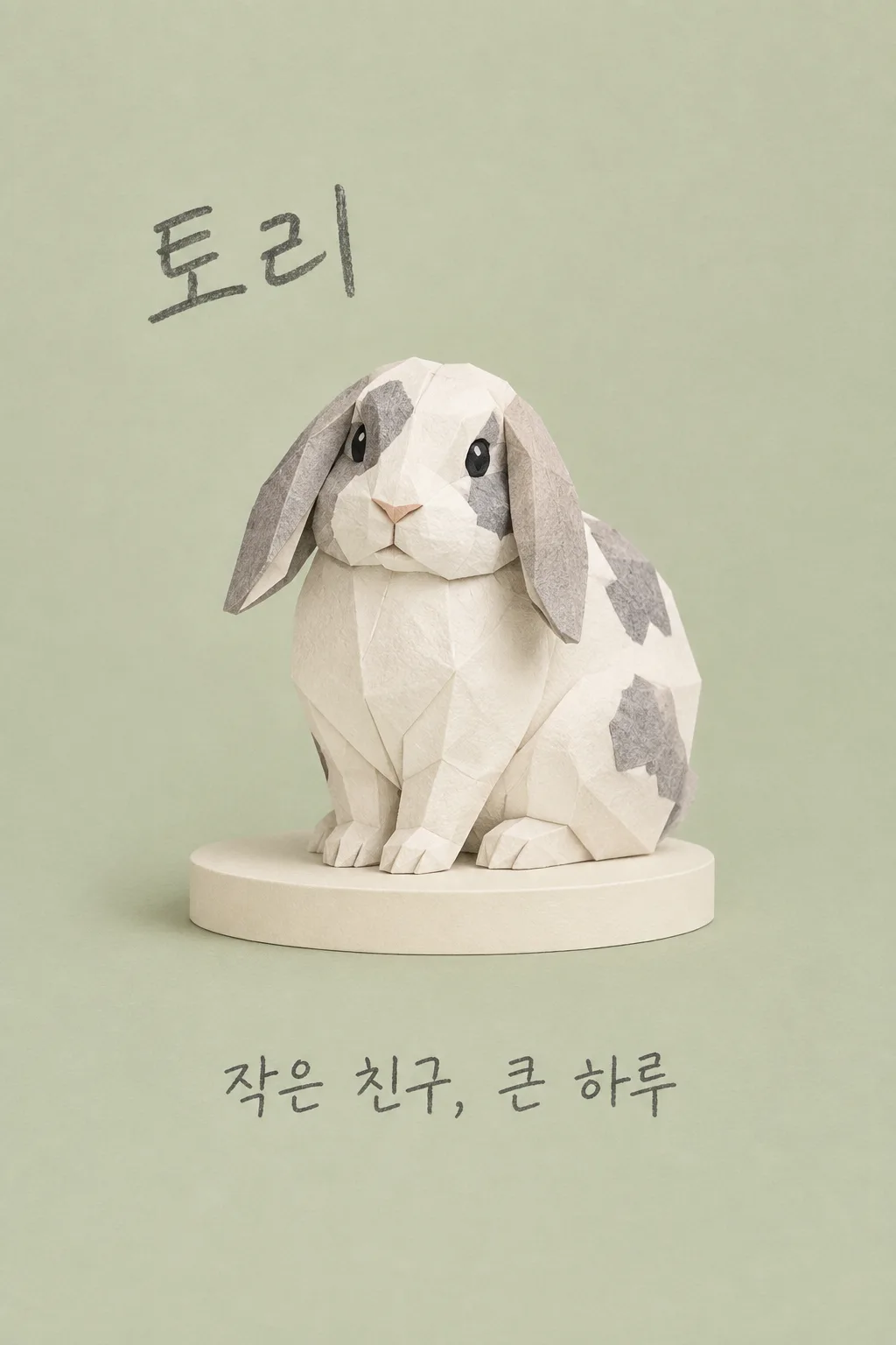 반려동물 종이접기 초상 샘플