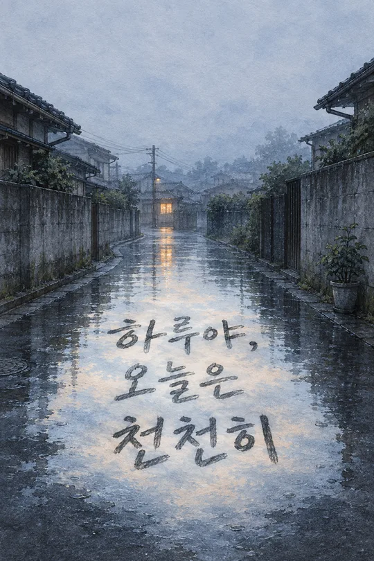 비 오는 도쿄 골목 배경화면