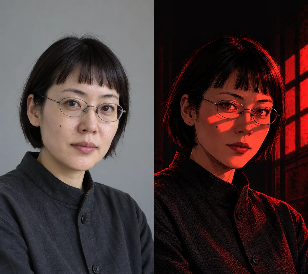 붉은 누아르 애니 배경화면 — 예시 2