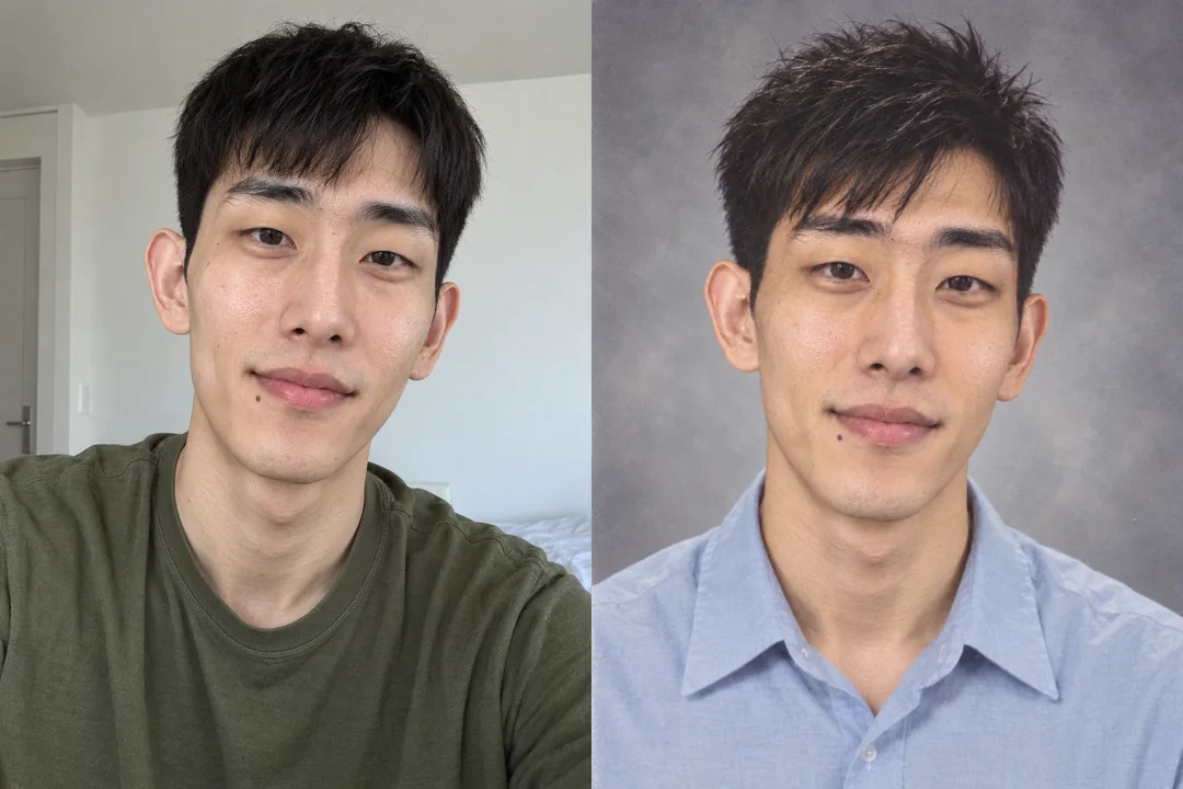 졸업앨범 사진 변신 — 예시 2