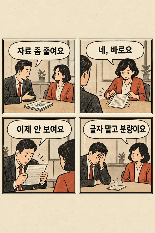 099 레트로 신문 4컷 만화