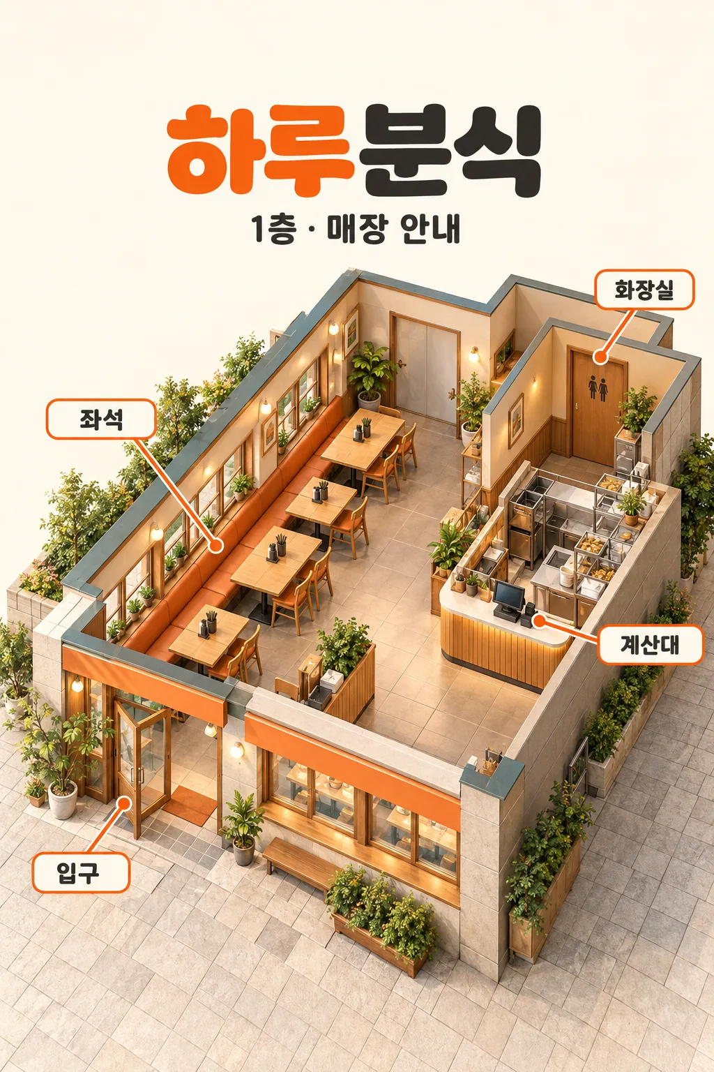 우리 가게 입체 안내도 — 예시 1