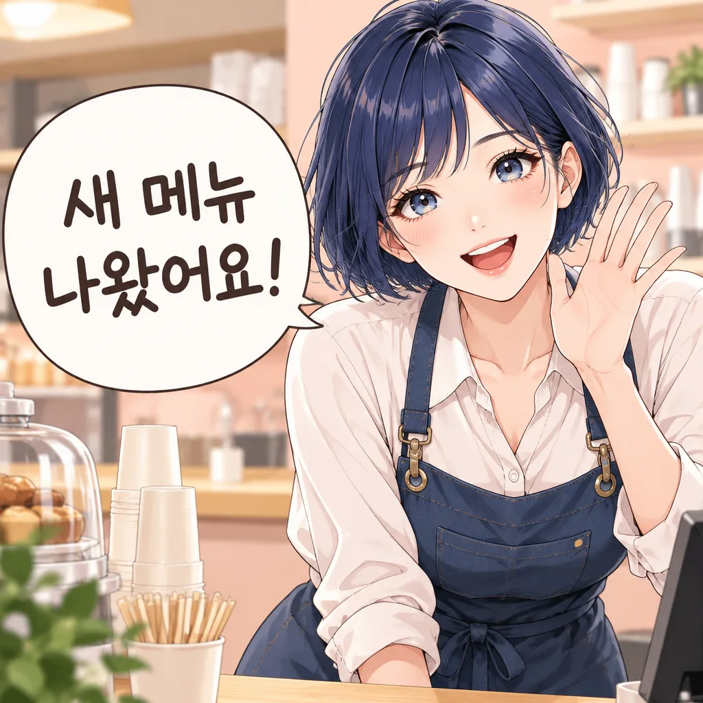 말풍선 인사 캐릭터 샘플