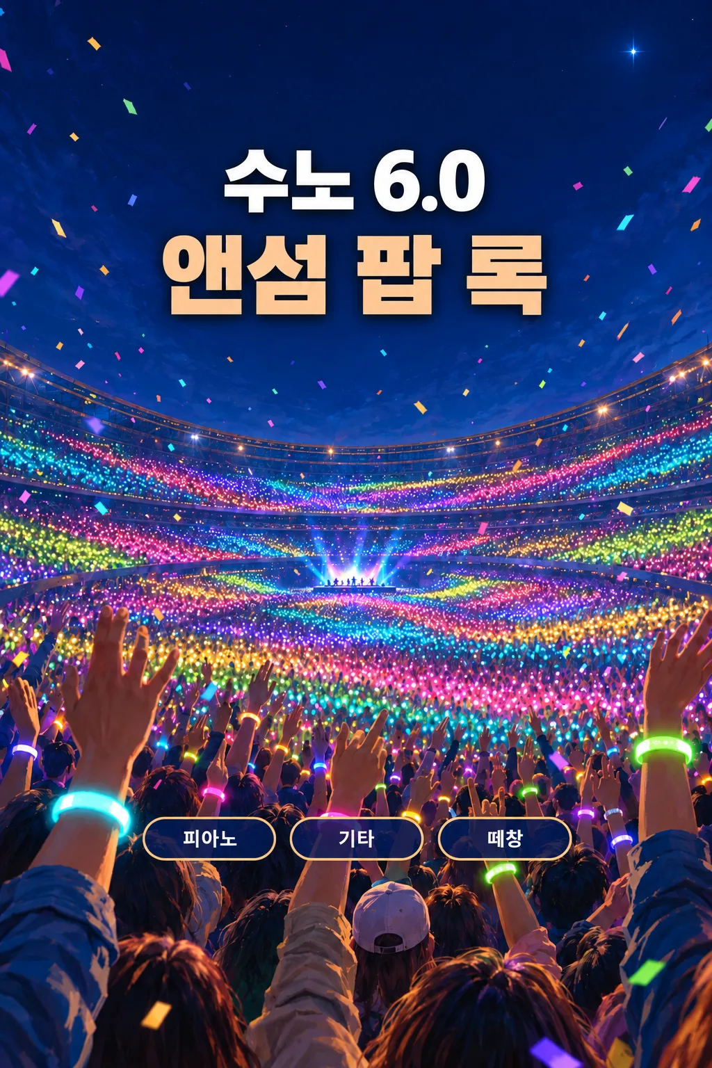 수노(Suno) 6.0 앤섬 팝 록 — 공연장 떼창처럼 벅차오르는 노래 샘플