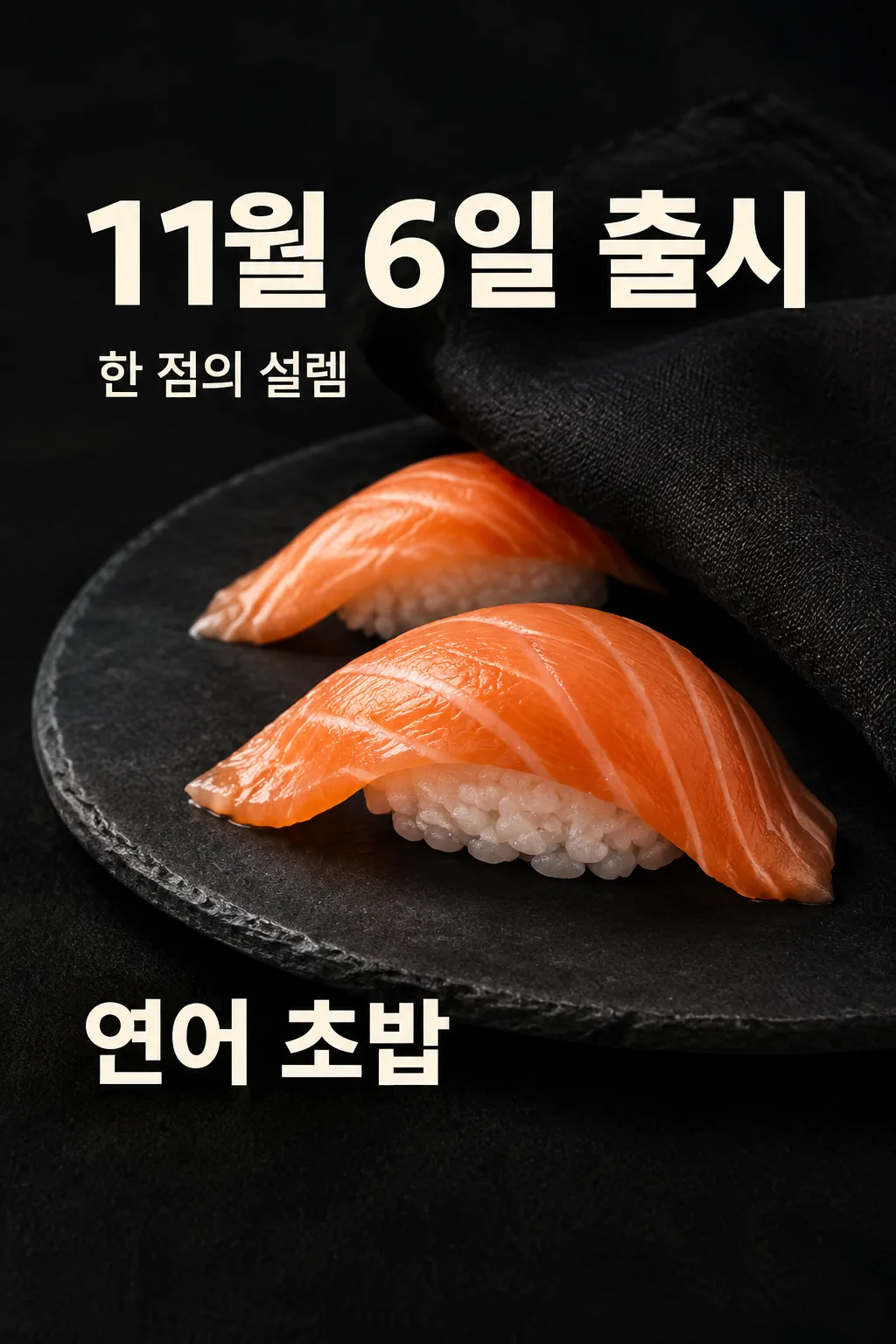 초밥 출시 티저 샘플