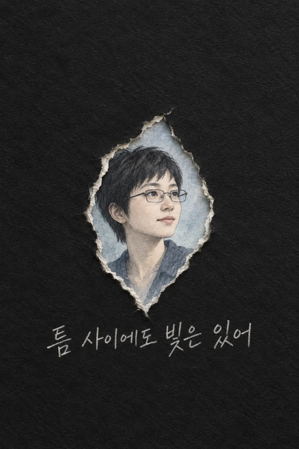 Torn-Paper Portrait Wallpaper sample