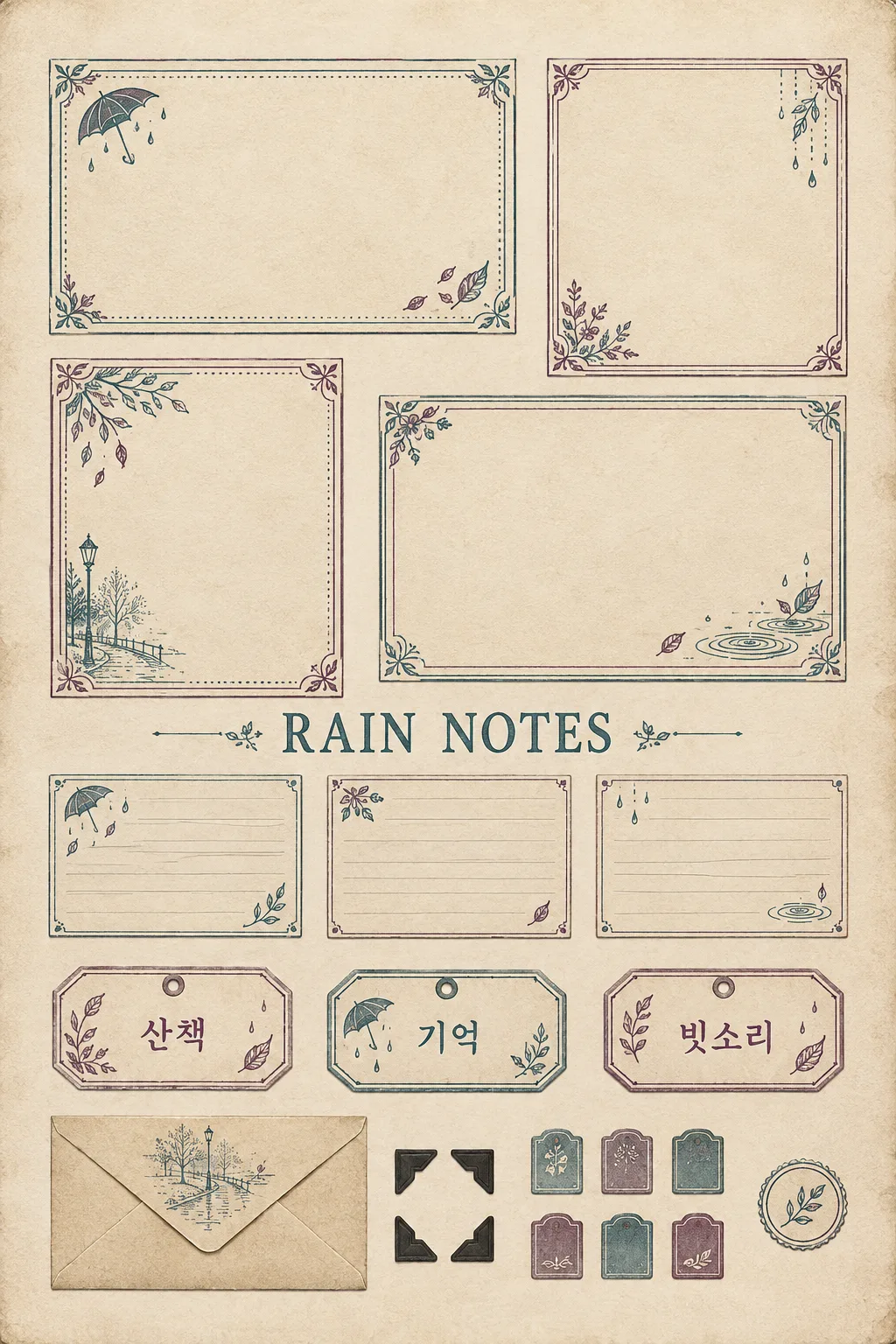 Vintage Album Scrap Sheet sample