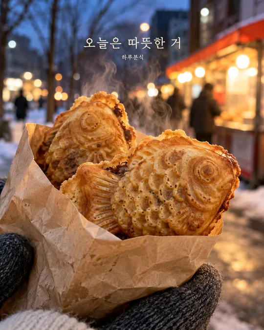 겨울 간식 SNS 사진